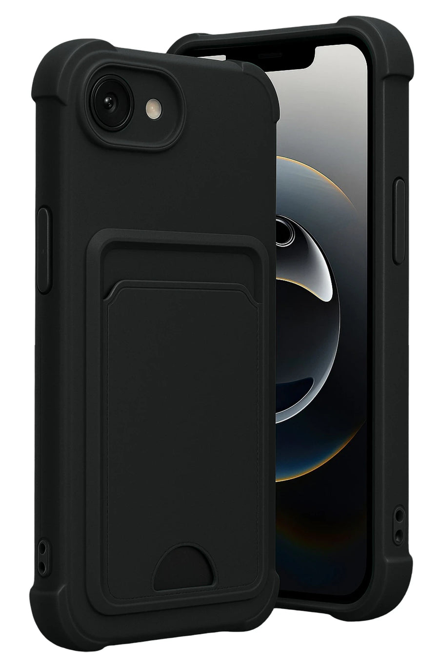 Newface Apple iPhone 16E Kelvin Kartvizitli Silikon - Siyah