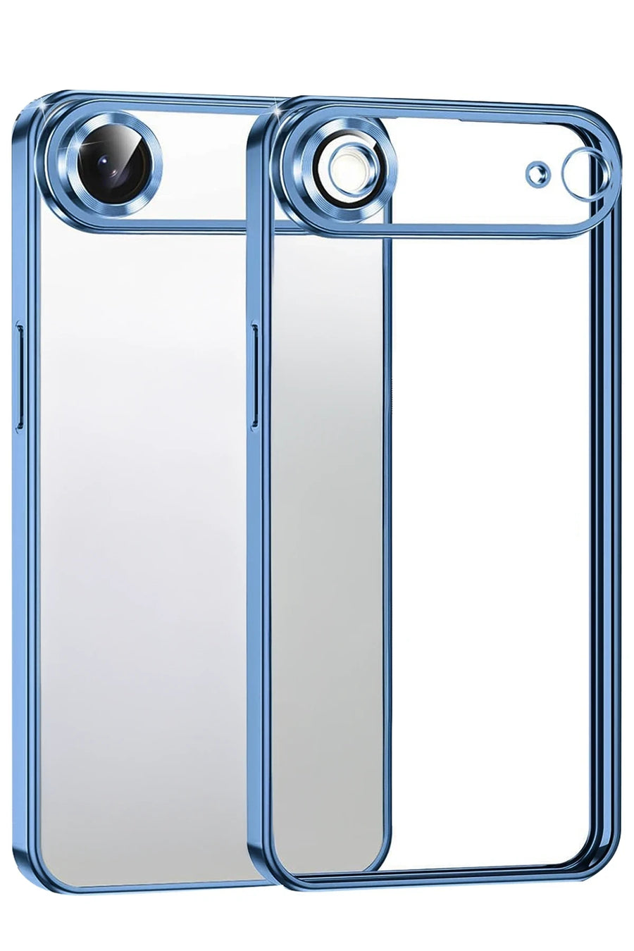 Newface Apple iPhone 17 Air Razer Lensli Silikon - Açık Mavi