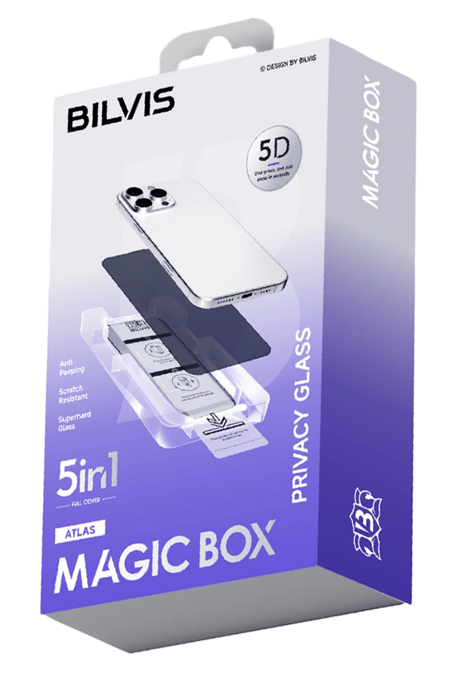 Newface Apple iPhone 17 Pro Bilvis 5in1 5D Magic Hayalet Cam Ekran Koruyucu - Siyah