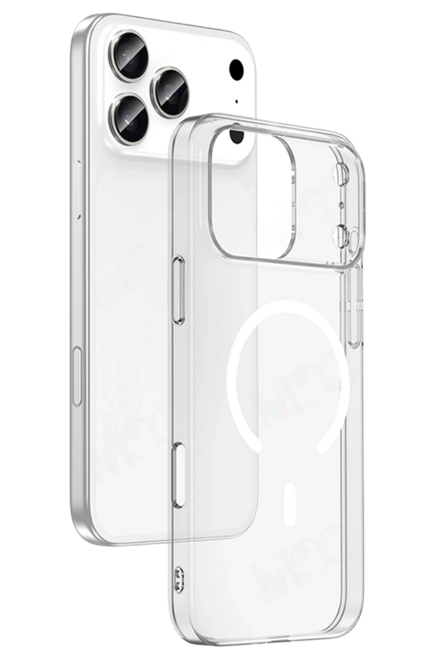Newface Apple iPhone 17 Pro Combo Sert Şeffaf Magsafe Kapak - Şeffaf