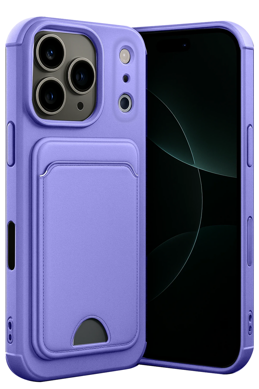 Newface Apple iPhone 17 Pro Max Kelvin Kartvizitli Silikon - Lila