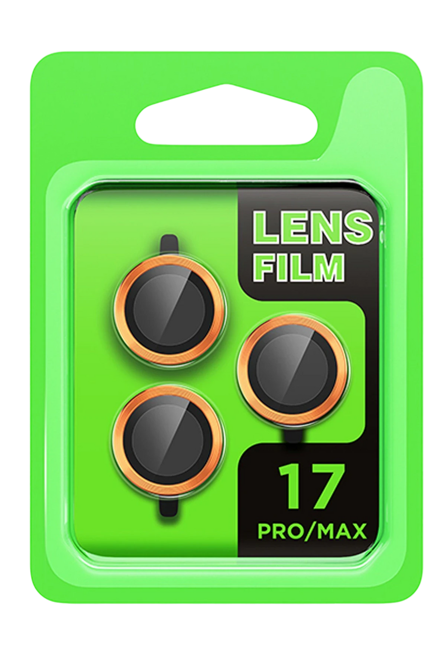 Newface Apple iPhone 17 Pro Raze Metal Kamera Lens - Turuncu