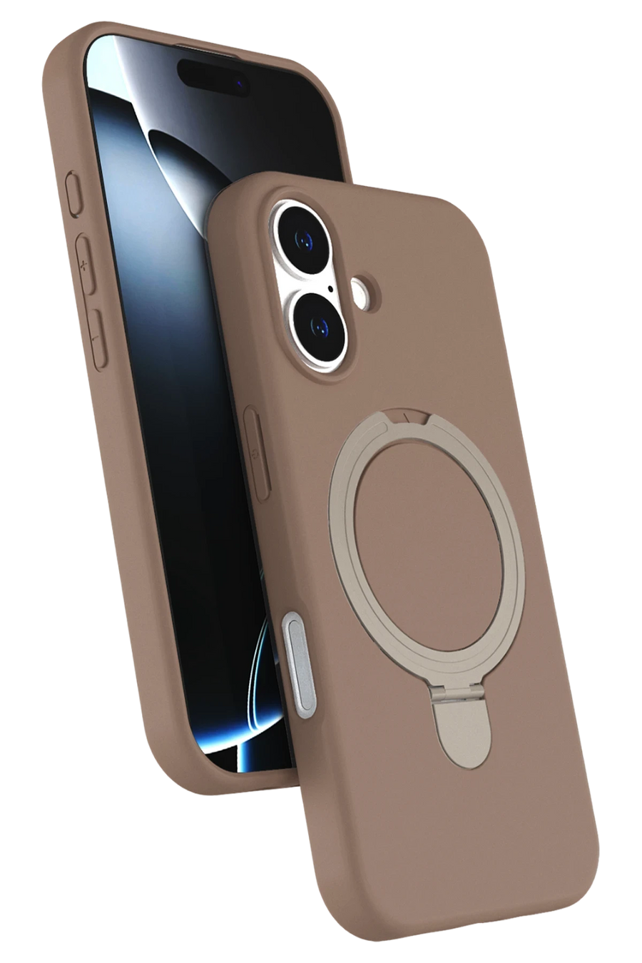 Newface Apple iPhone 17 Regal Magsafe Standlı Kapak - Çöl Titanyum