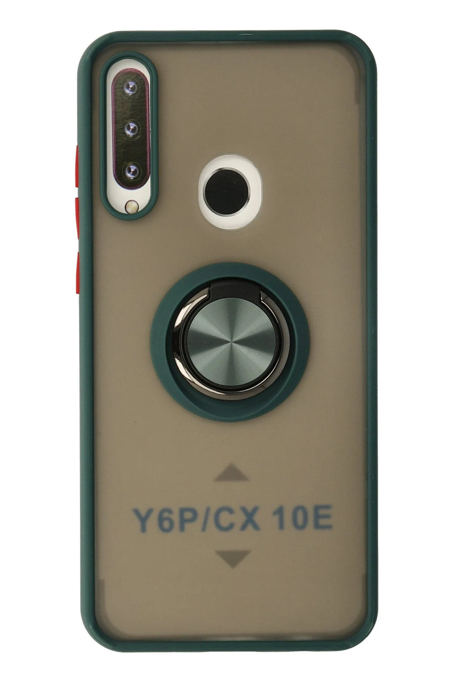 Newface Huawei Y6P Kılıf Montreal Yüzüklü Silikon Kapak - Yeşil