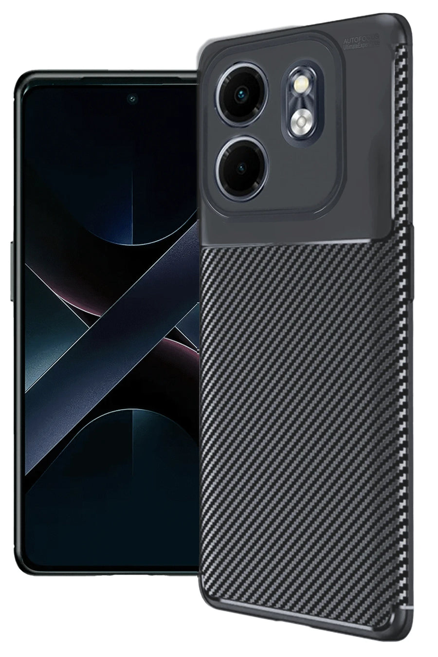 Newface İnfinix Hot 50i 4G Kılıf Auto Focus Karbon Kapak - Siyah