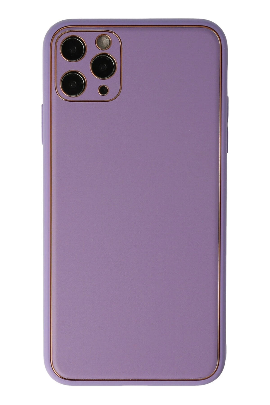 Newface Apple iPhone 11 Pro Max Kılıf Coco Deri Silikon Kapak - Lila