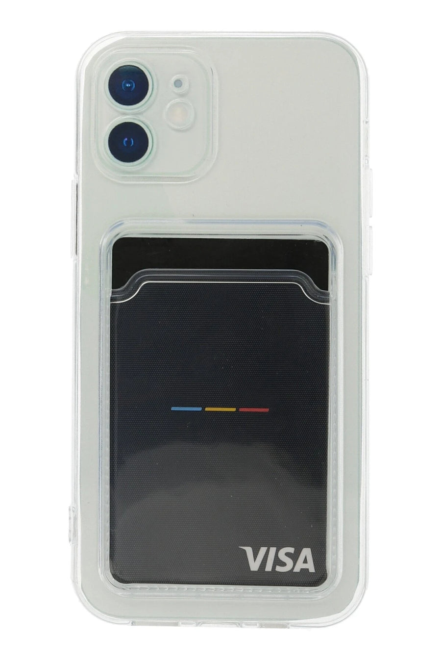 Newface Apple iPhone 12 Kılıf Kart Şeffaf Silikon - Şeffaf