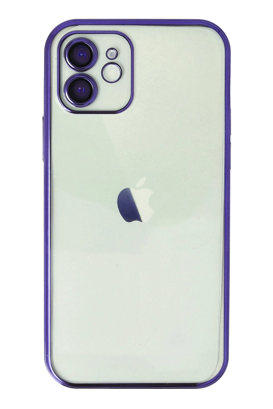 Newface Apple iPhone 12 Kılıf Razer Lensli Silikon - Mor