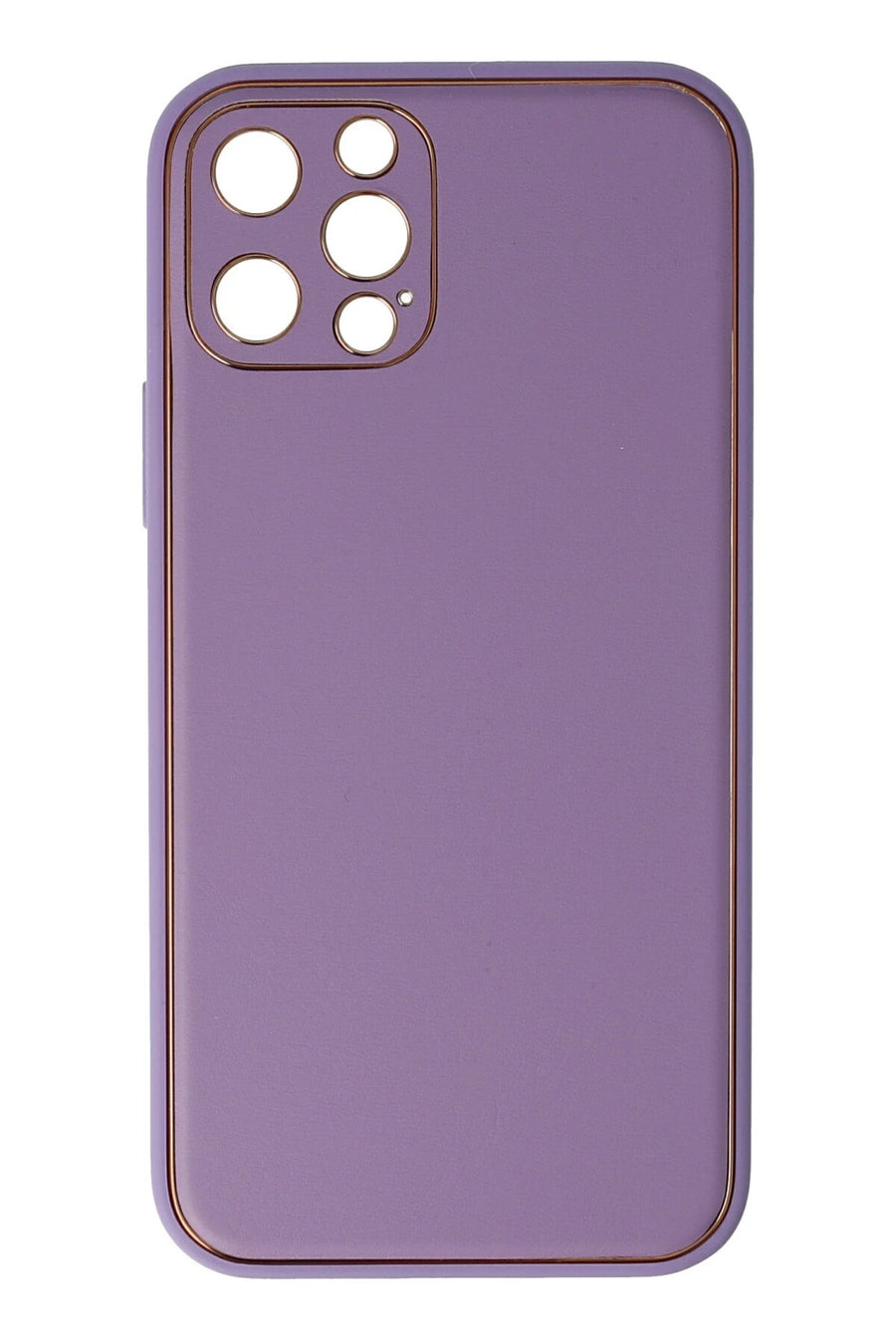 Newface Apple iPhone 12 Pro Kılıf Coco Deri Silikon Kapak - Lila