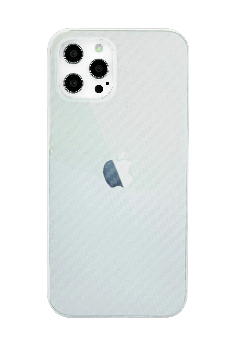 Newface Apple iPhone 12 Pro Max Kılıf Karbon PP Silikon - Şeffaf