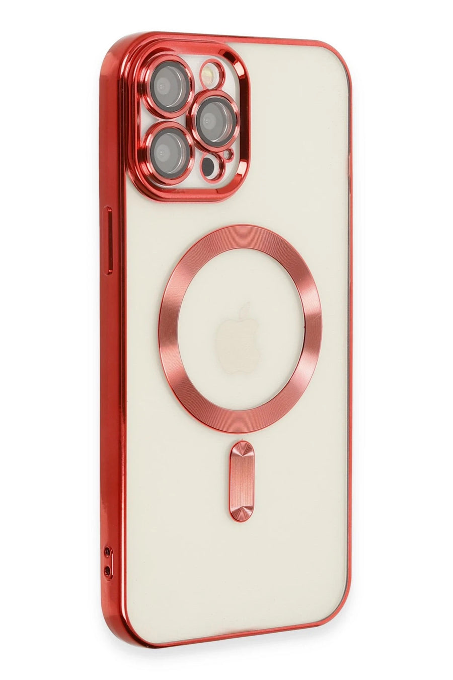 Newface Apple iPhone 12 Pro Max Kılıf Kross Magneticsafe Kapak - Kırmızı