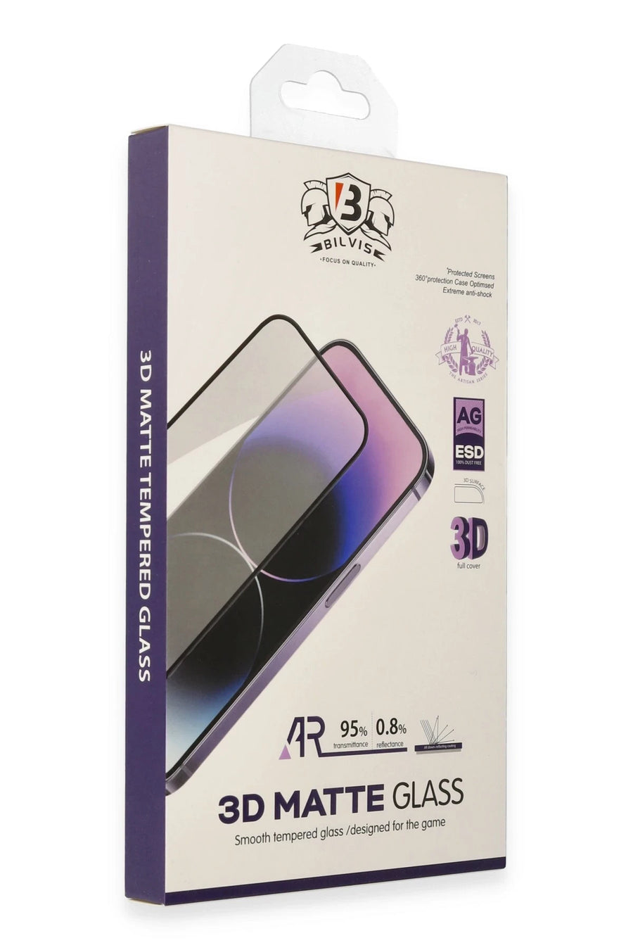 Newface Apple iPhone 13 Pro Max Bilvis 3D Mat Cam Ekran Koruyucu