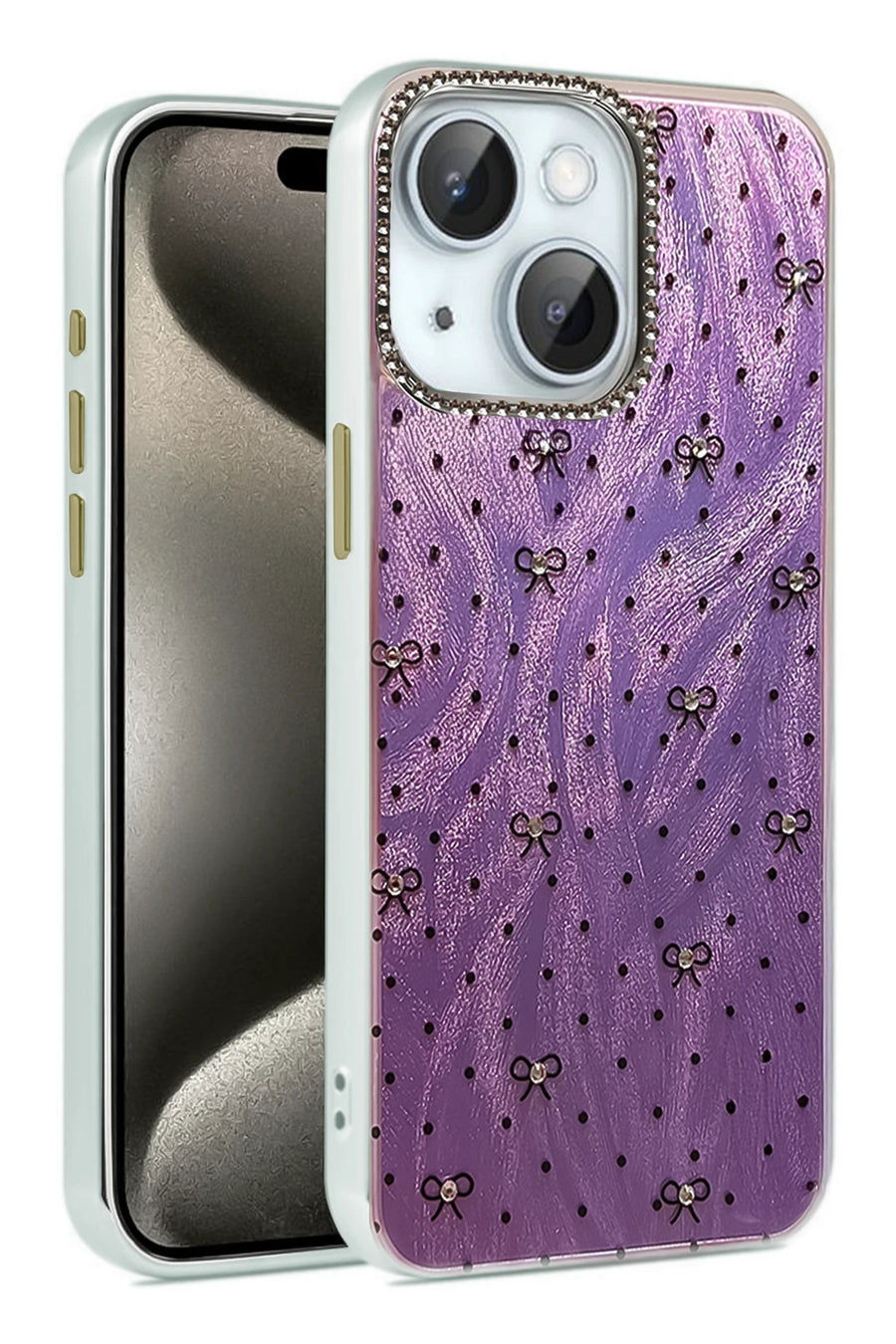 Newface Apple iPhone 14 Kılıf Blade Aynalı Desenli Kapak - Desen 2