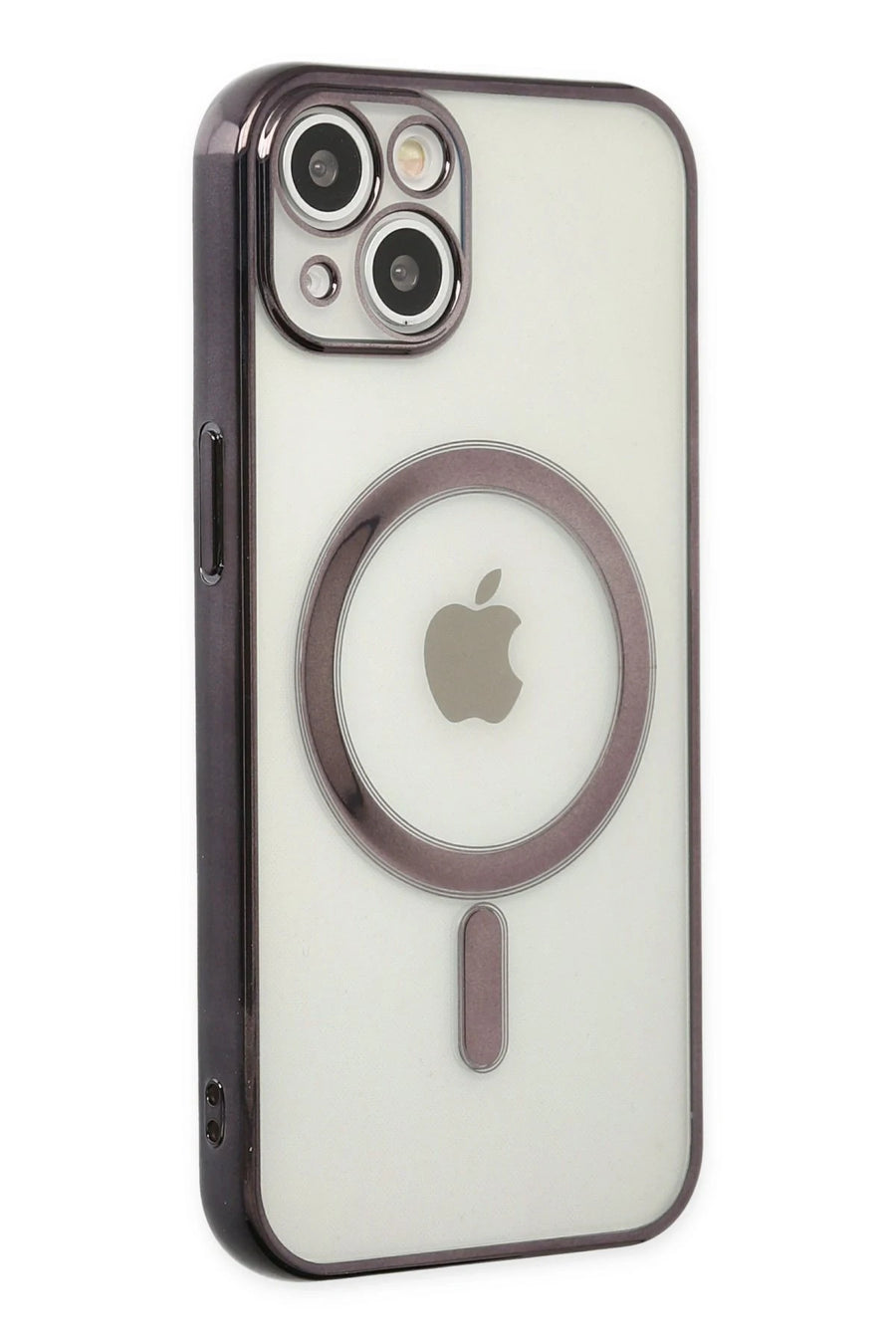 Newface Apple iPhone 14 Plus Kılıf Magneticsafe Lazer Silikon - Siyah