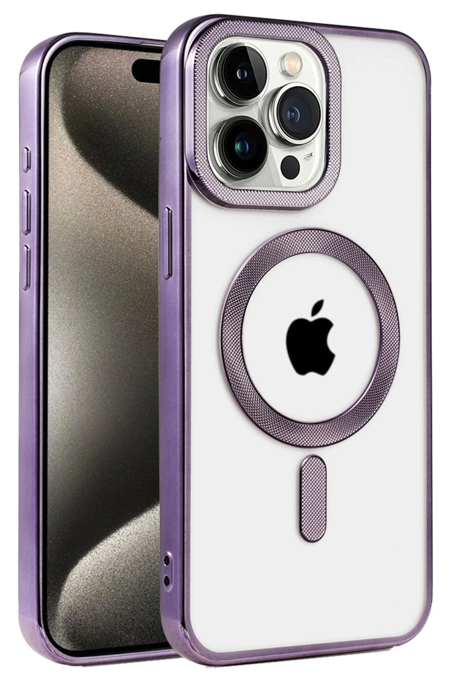 Newface Apple iPhone 14 Pro Kılıf Kronos Magsafe Kapak - Derin Mor