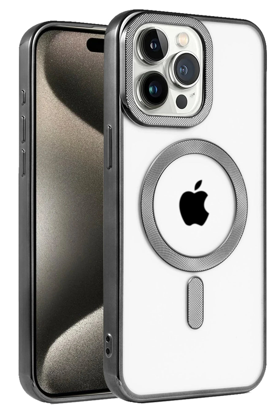 Newface Apple iPhone 14 Pro Kılıf Kronos Magsafe Kapak - Siyah