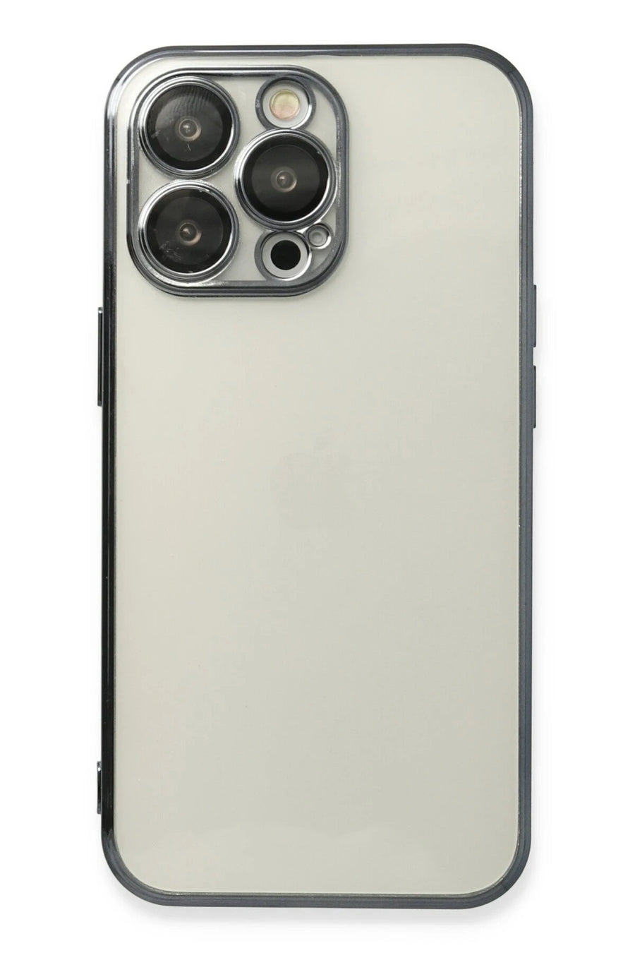 Newface Apple iPhone 14 Pro Kılıf Razer Lensli Silikon - Siyah