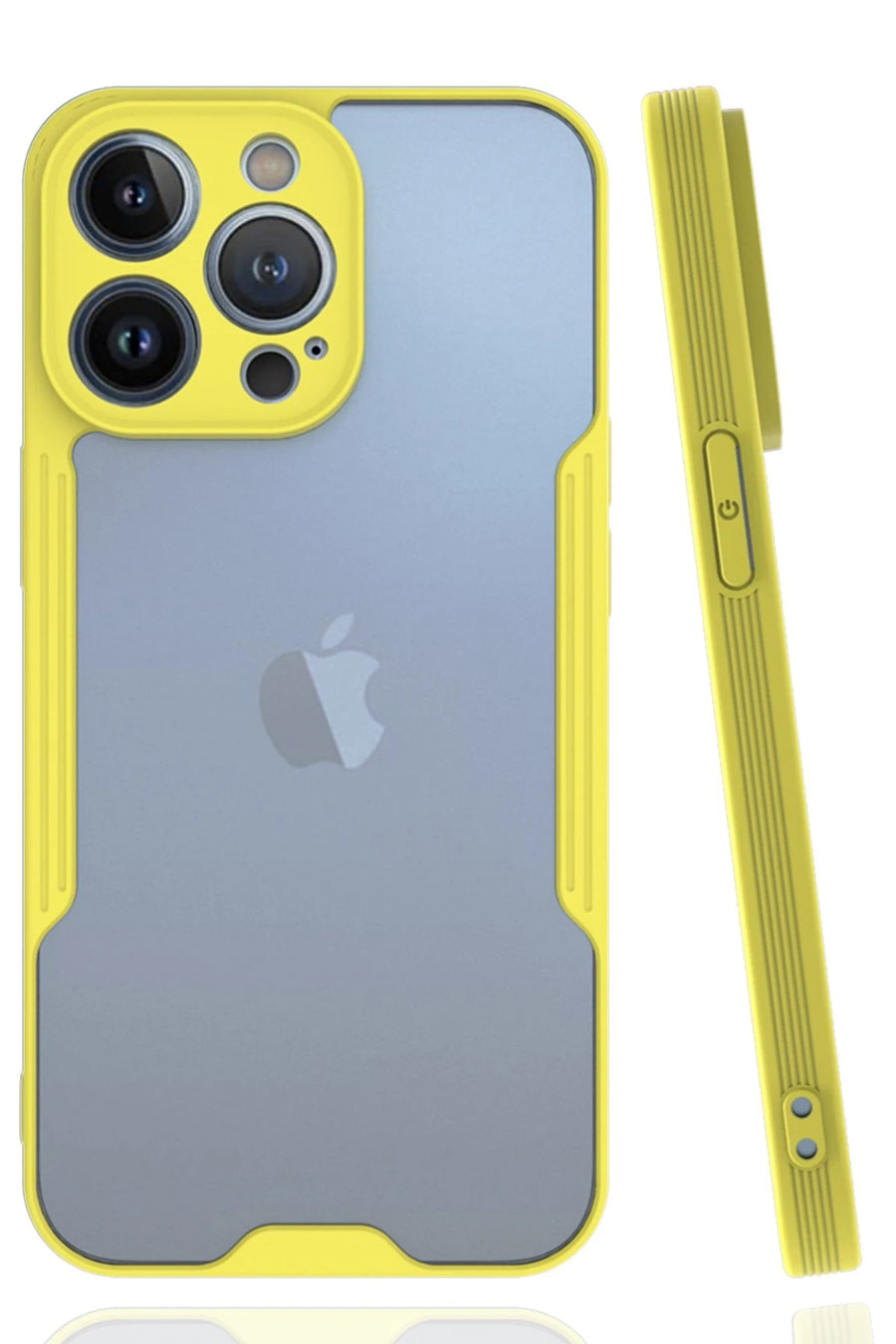 Newface Apple iPhone 14 Pro Max Kılıf Platin Silikon - Sarı