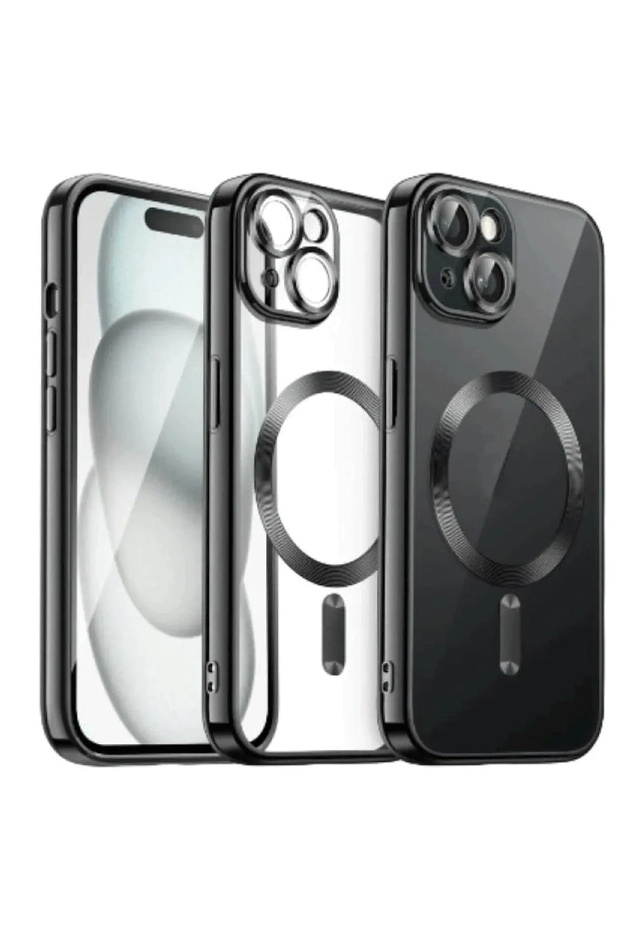 Newface Apple iPhone 15 Kılıf Kross Magneticsafe Kapak - Siyah