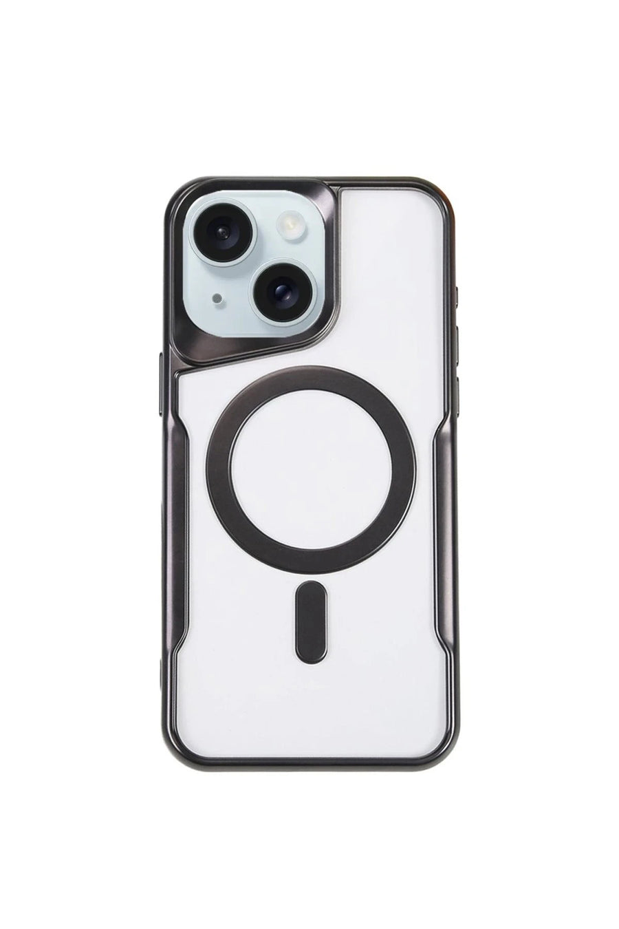 Newface Apple iPhone 15 Plus Kılıf Boyi Magsafe Silikon Kapak - Siyah