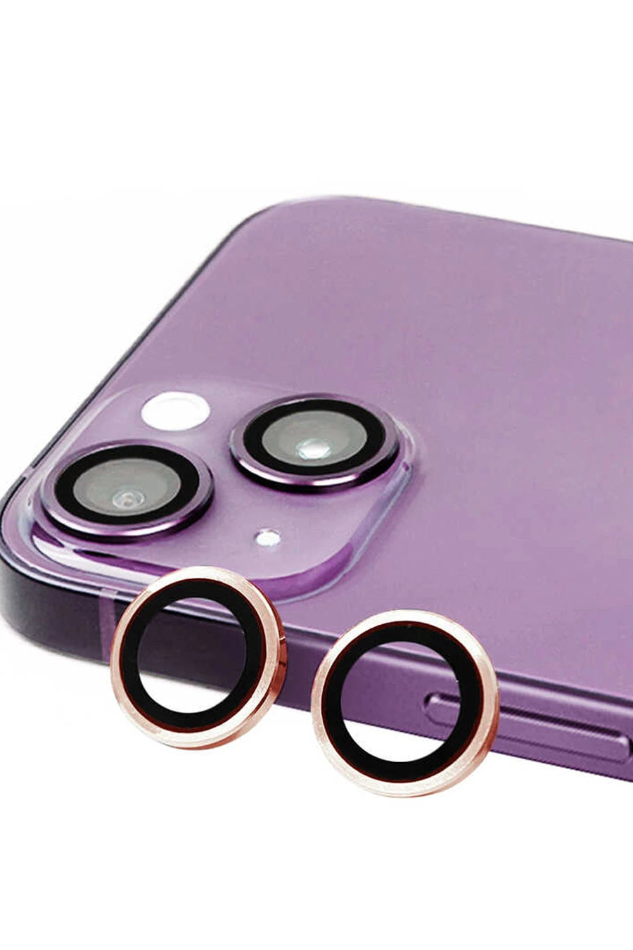 Newface Apple iPhone 15 Plus Raze Metal Kamera Lens - Pembe