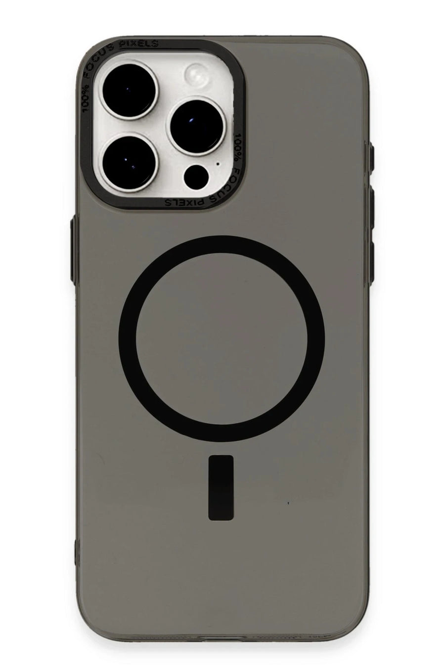 Newface Apple iPhone 15 Pro Kılıf Anka PC Magneticsafe Sert Metal Kapak - Siyah