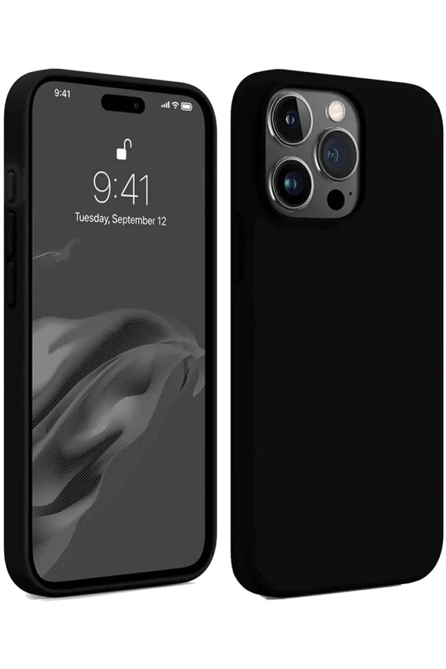 Newface Apple iPhone 15 Pro Kılıf First Silikon - Siyah