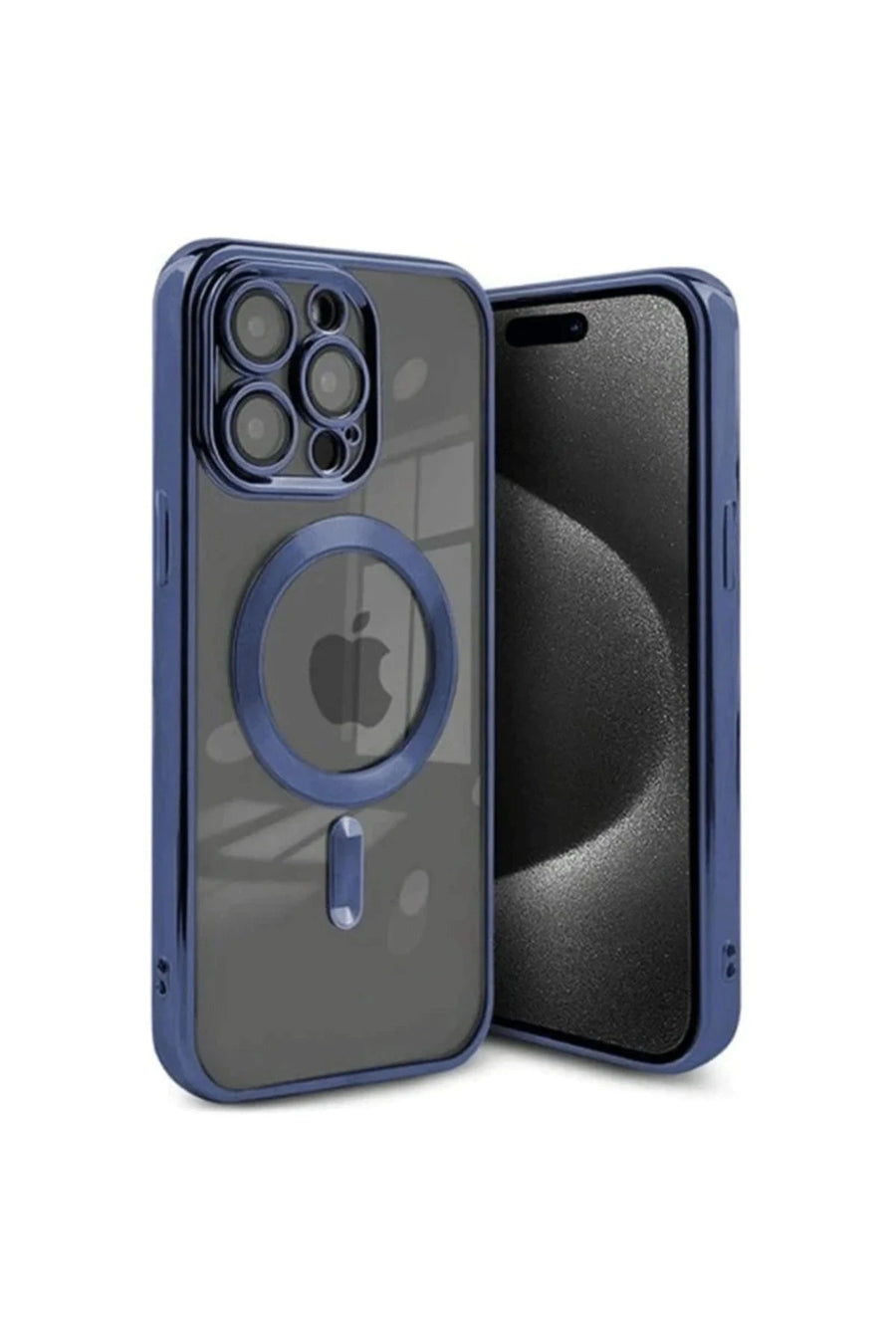 Newface Apple iPhone 15 Pro Kılıf Kross Magneticsafe Kapak - Lacivert