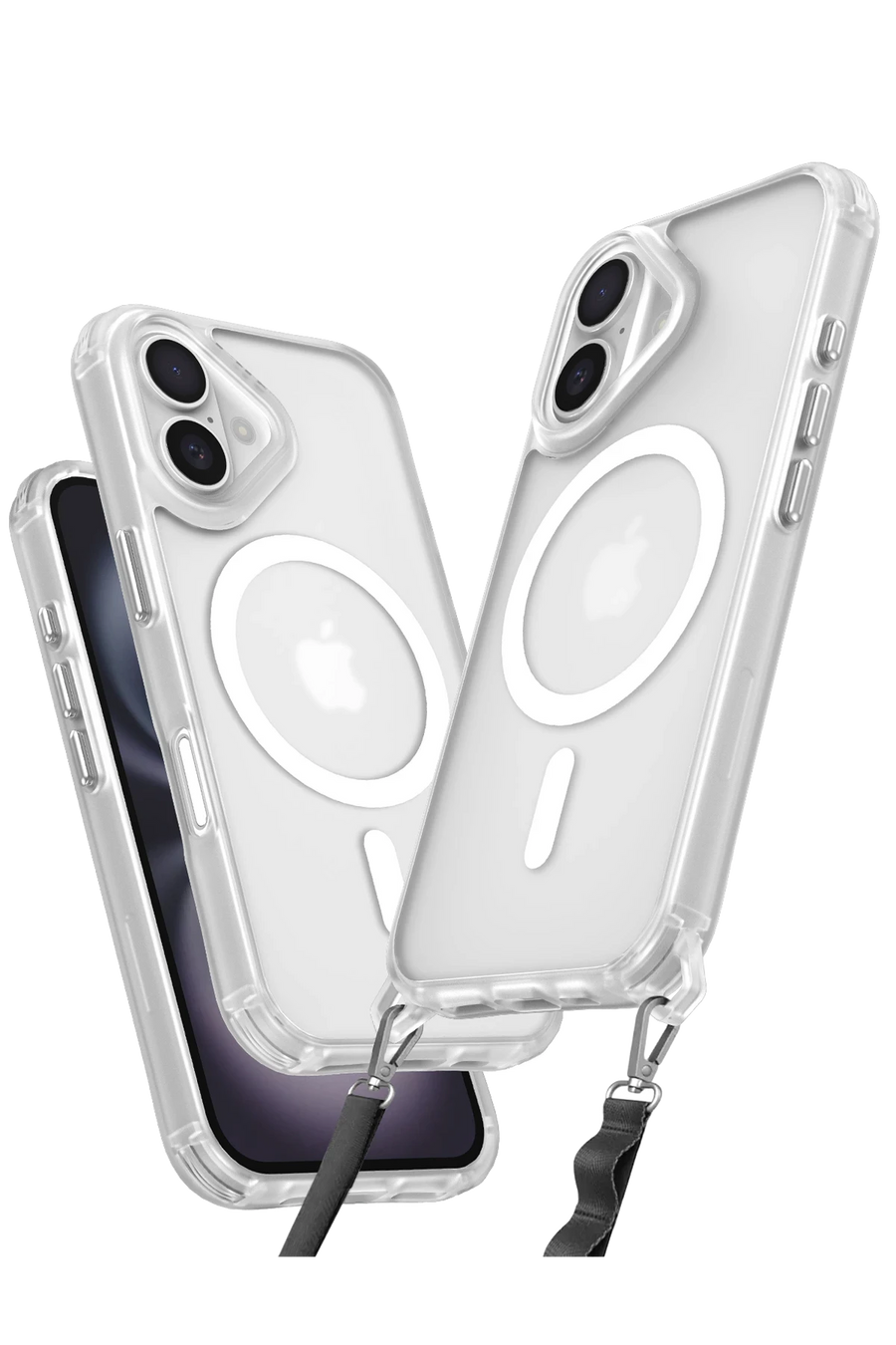 Newface Apple iPhone 16 Plus Kılıf Enka Magsafe Silikon Kılıf - Şeffaf