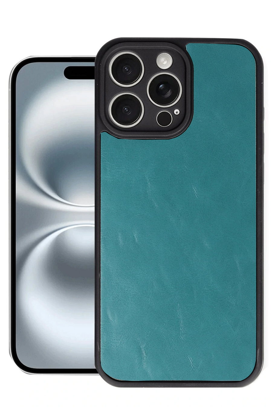 Newface Apple iPhone 16 Pro Kılıf Aras Deri Kapak - Açık Yeşil