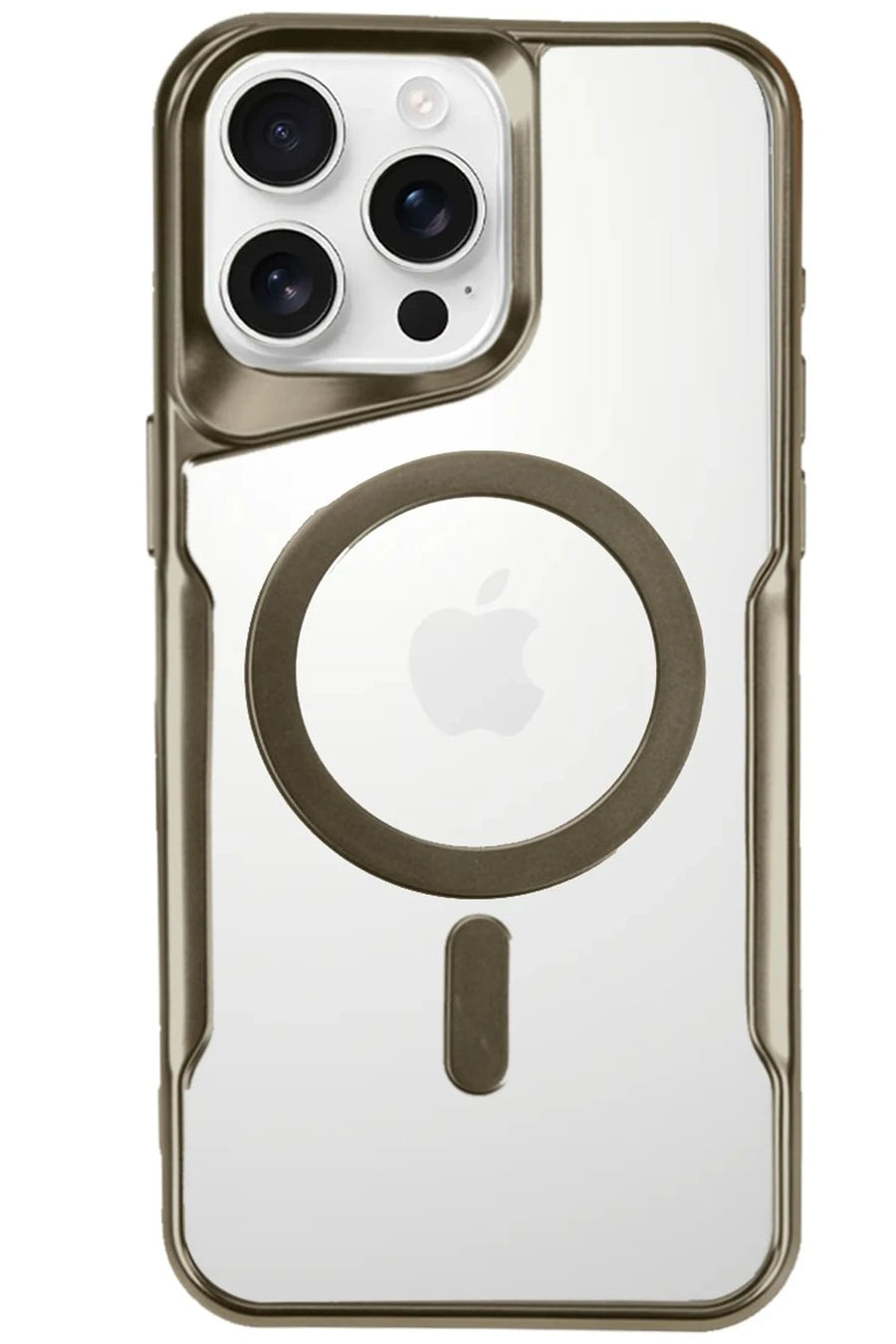 Newface Apple iPhone 16 Pro Kılıf Boyi Magsafe Silikon Kapak - Desert