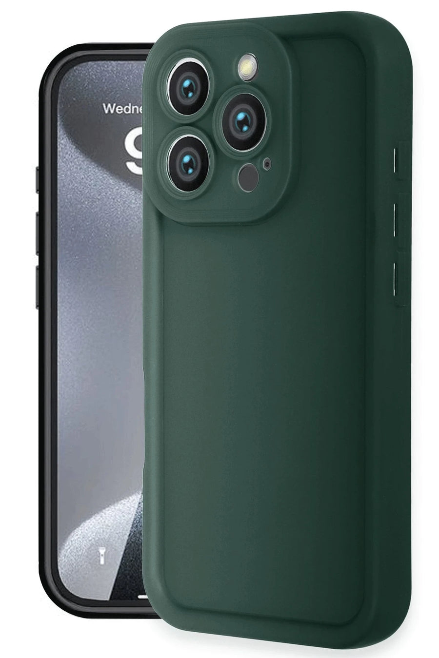 Newface Apple iPhone 16 Pro Kılıf Viera Silikon - Koyu Yeşil