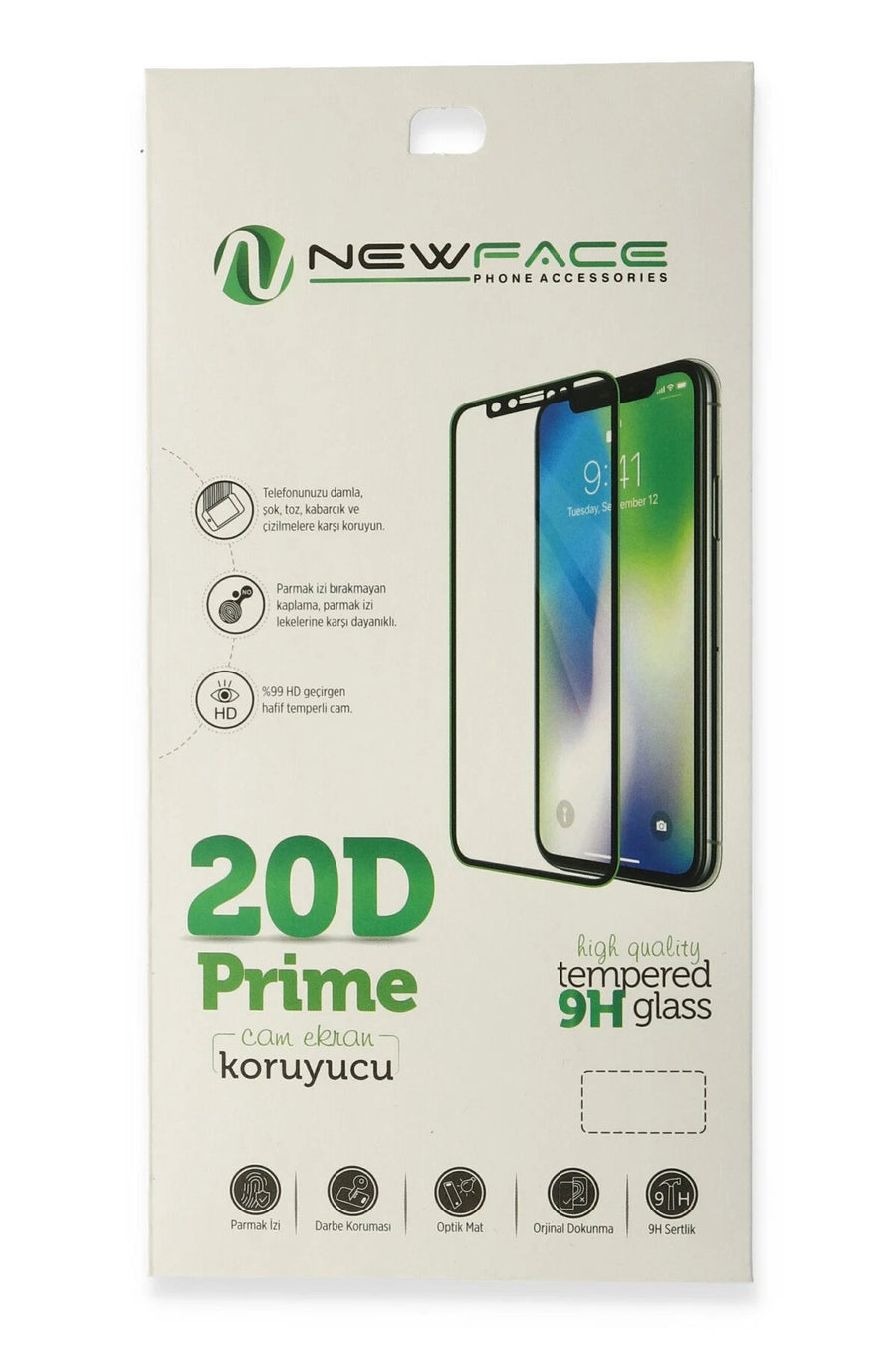 Newface Apple iPhone 6 20D Premium Cam Ekran Koruyucu - Siyah