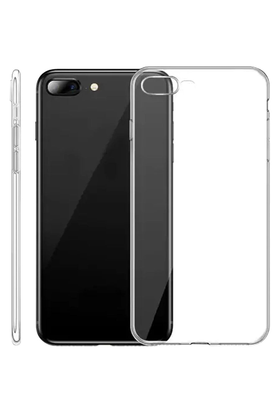 Newface Apple iPhone 8 Plus Kılıf Lüx Şeffaf Silikon
