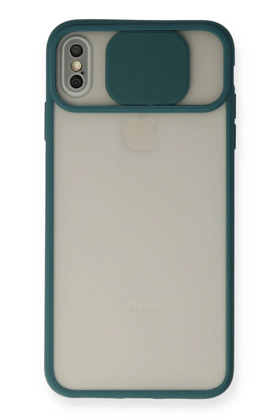 Newface Apple iPhone X Kılıf Palm Buzlu Kamera Sürgülü Silikon - Yeşil