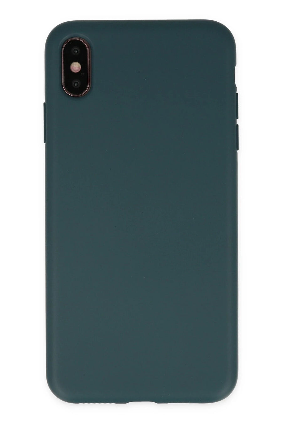 Newface Apple iPhone XS Max Kılıf Nano içi Kadife Silikon - Koyu Yeşil