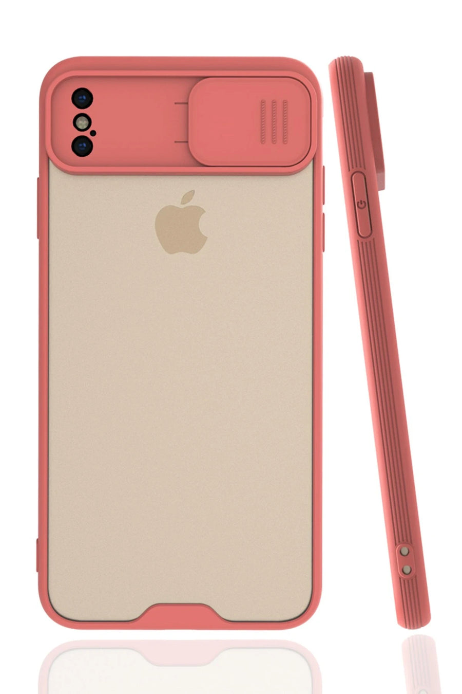 Newface Apple iPhone XS Max Kılıf Platin Kamera Koruma Silikon - Pembe
