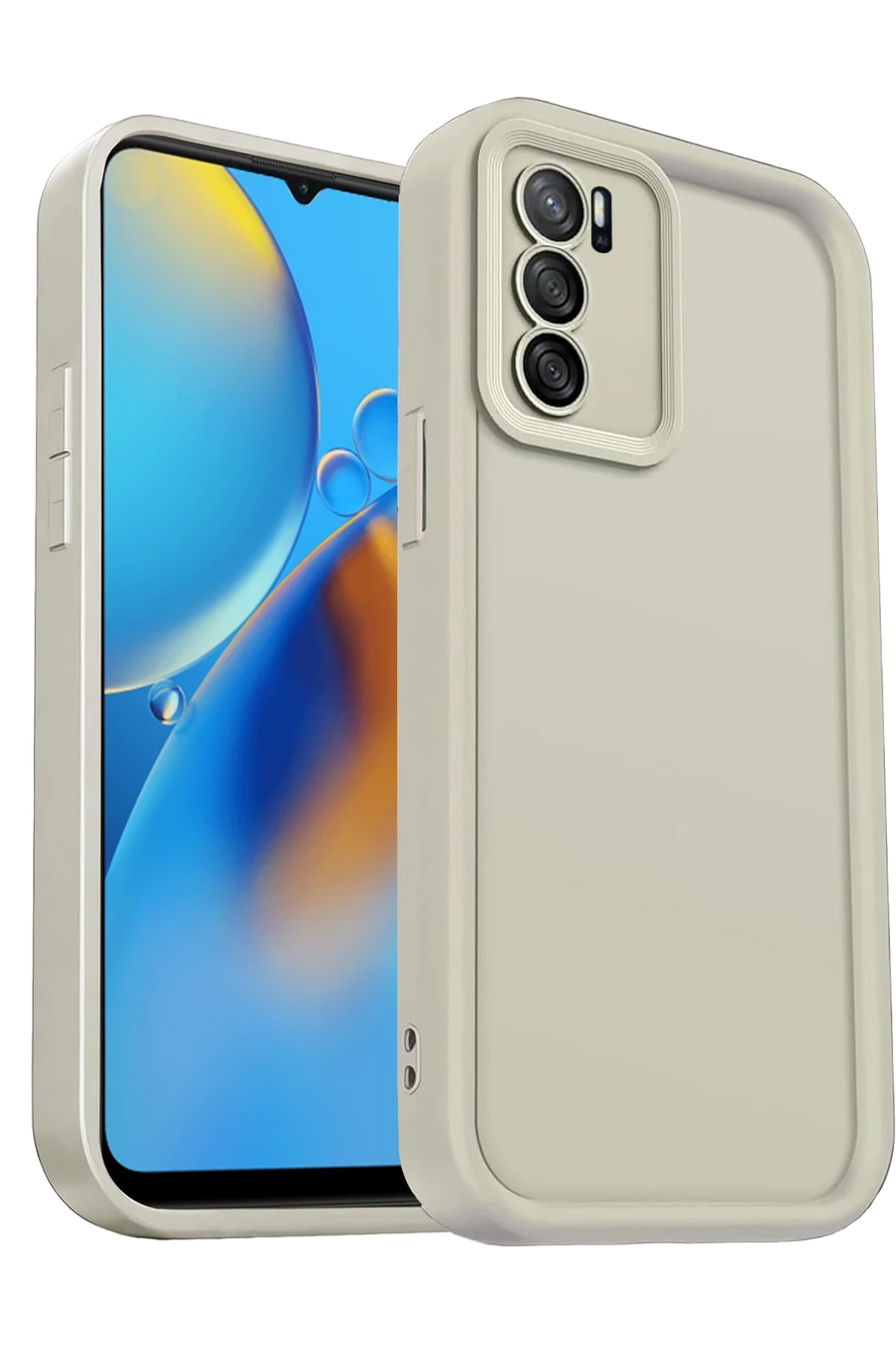 Newface Oppo A16 Kılıf Viera Silikon - Krem
