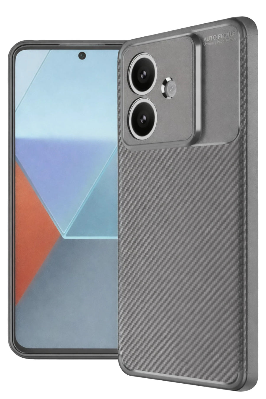 Newface Oppo A3 Kılıf Auto Focus Karbon Kapak - Gri