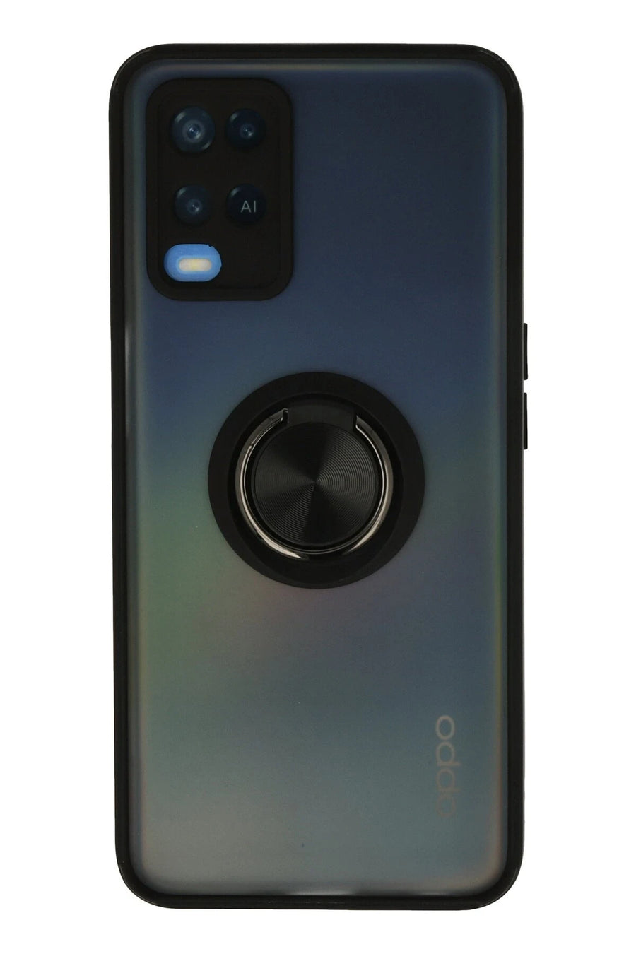 Newface Oppo A54 4G Kılıf Montreal Yüzüklü Silikon Kapak - Siyah