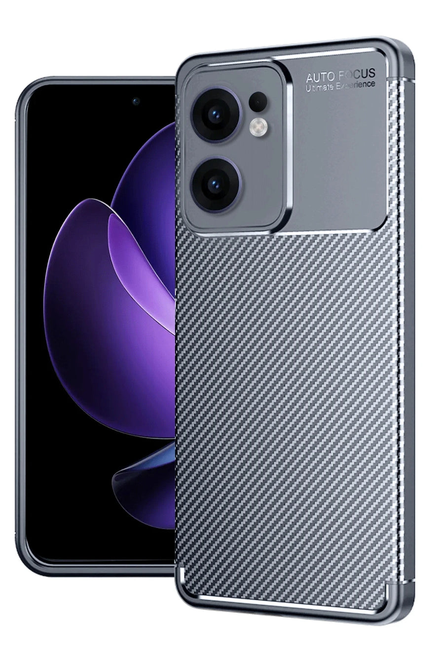 Newface Oppo Reno 13F Kılıf Auto Focus Karbon Kapak - Gri