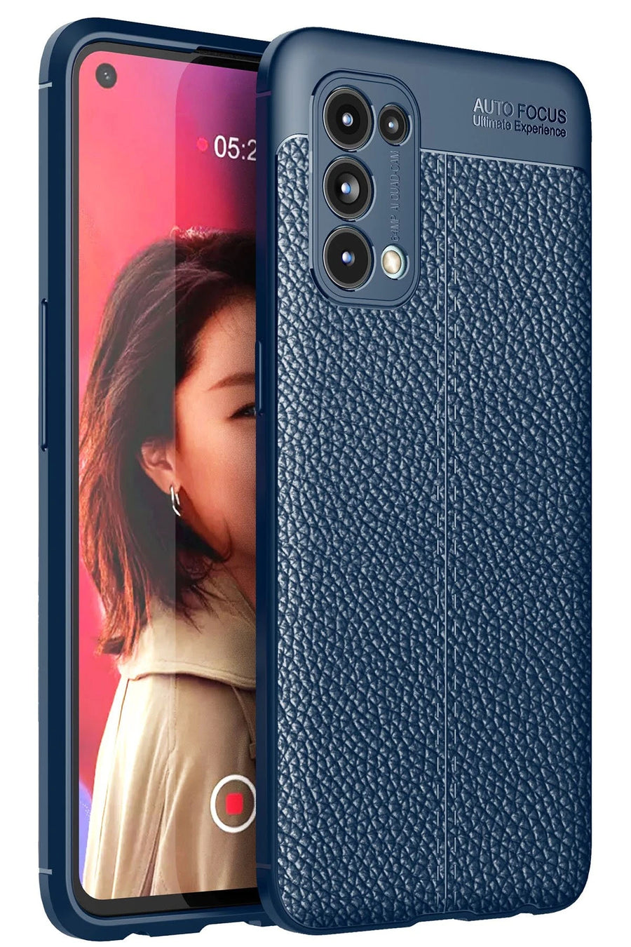 Newface Oppo Reno 5 Kılıf Auto Focus Kapak - Lacivert