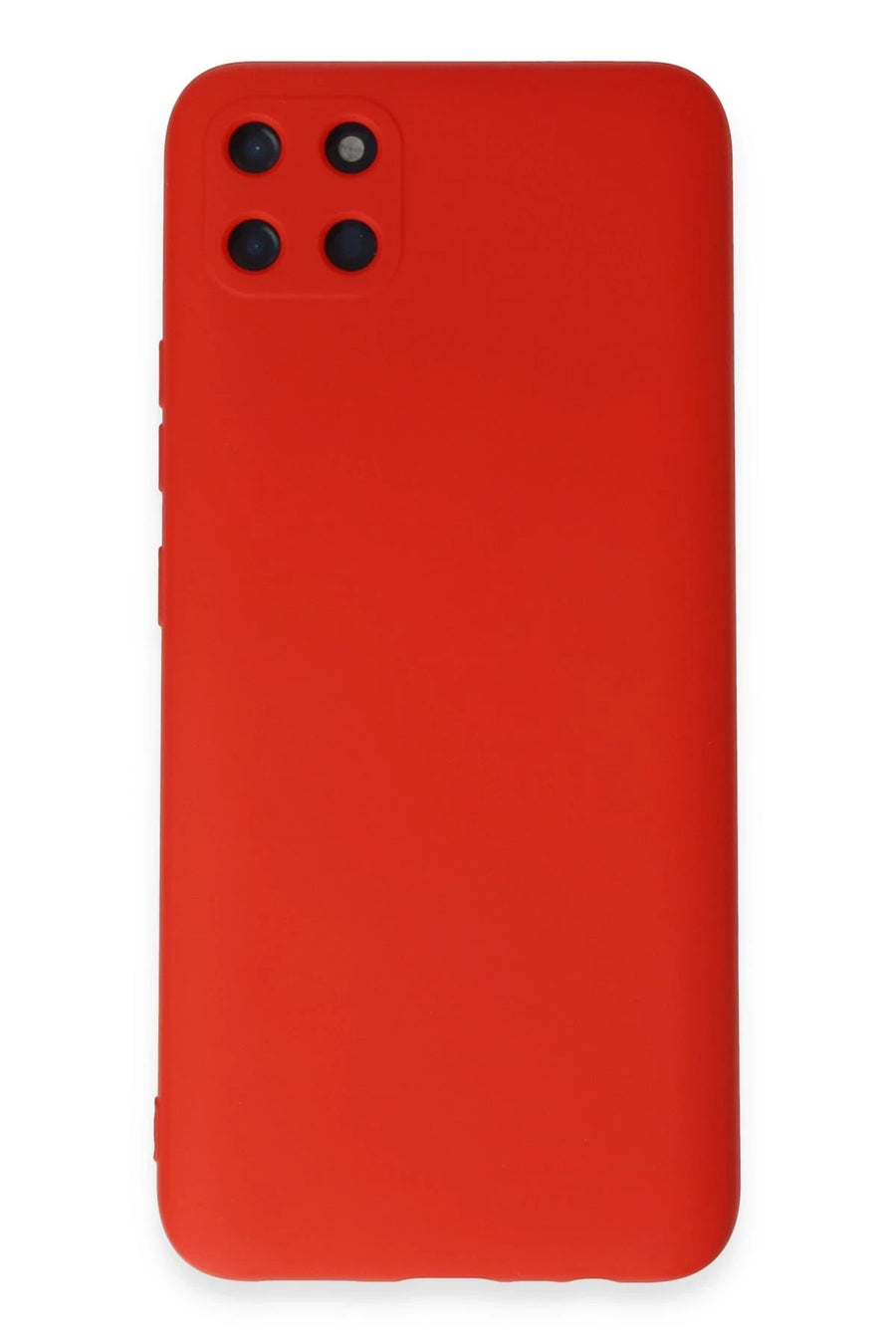 Newface Realme C11 Kılıf Nano içi Kadife Silikon - Kırmızı