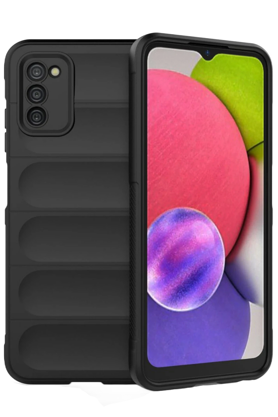 Newface Samsung Galaxy A03S Kılıf Optimum Silikon - Siyah