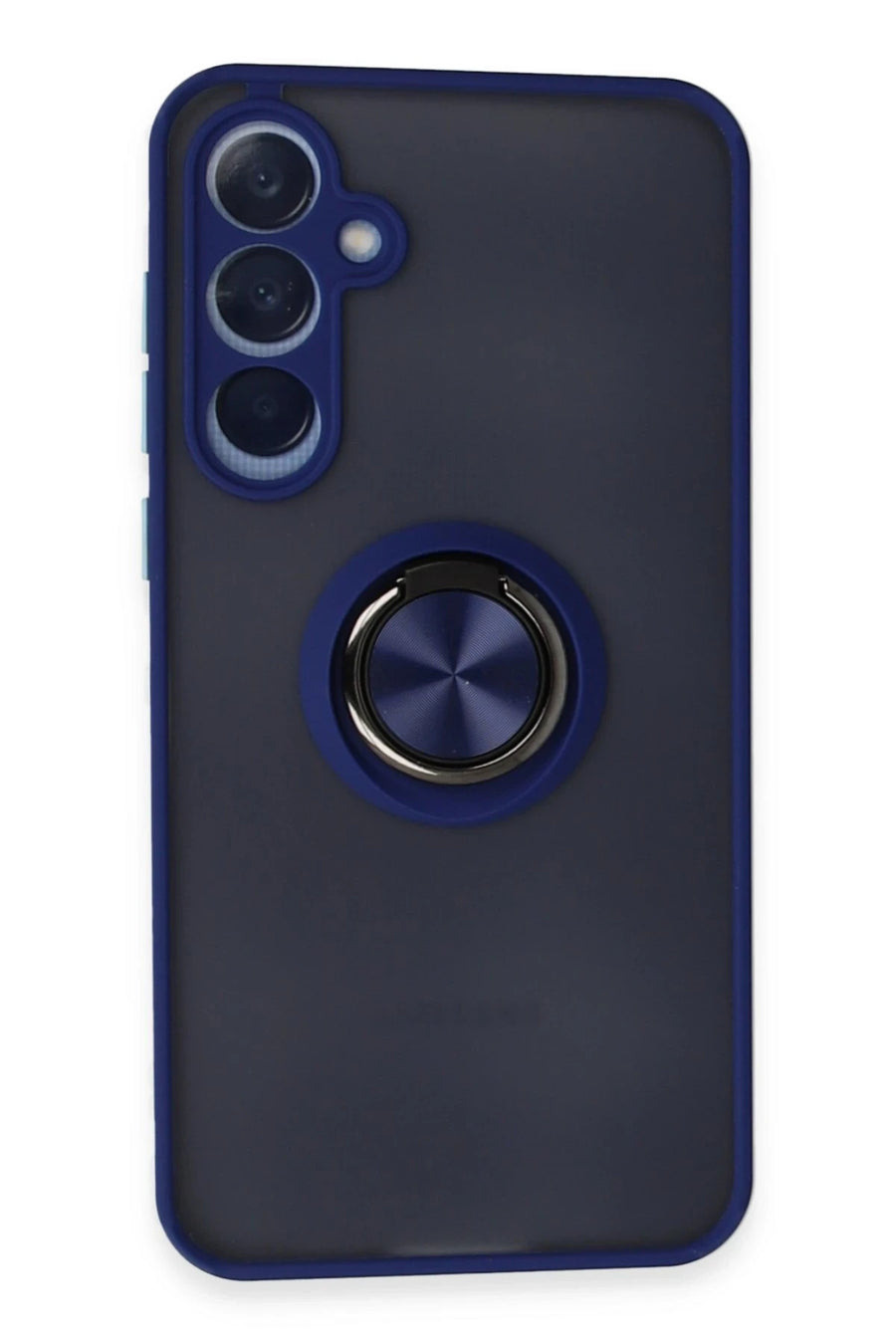 Newface Samsung Galaxy A25 5G Kılıf Montreal Yüzüklü Silikon Kapak - Lacivert