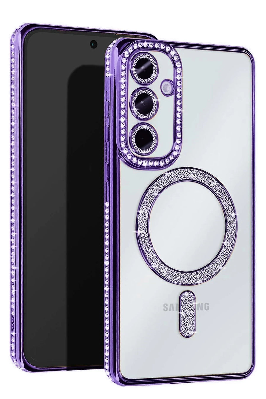 Newface Samsung Galaxy A26 Joke Simli Magneticsafe Kılıf - Derin Mor