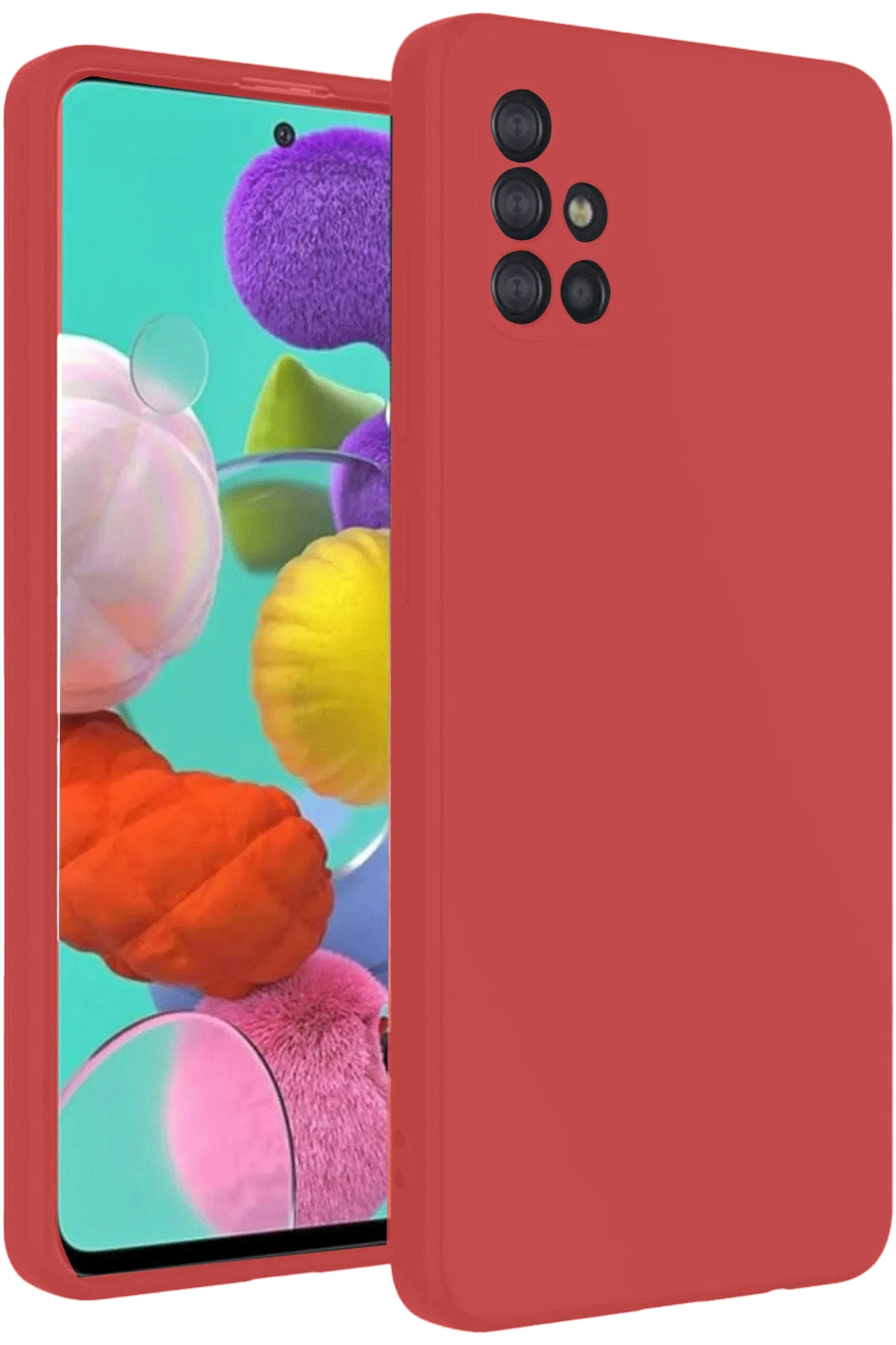 Newface Samsung Galaxy A31 Kılıf Nano içi Kadife Silikon - Kiremit