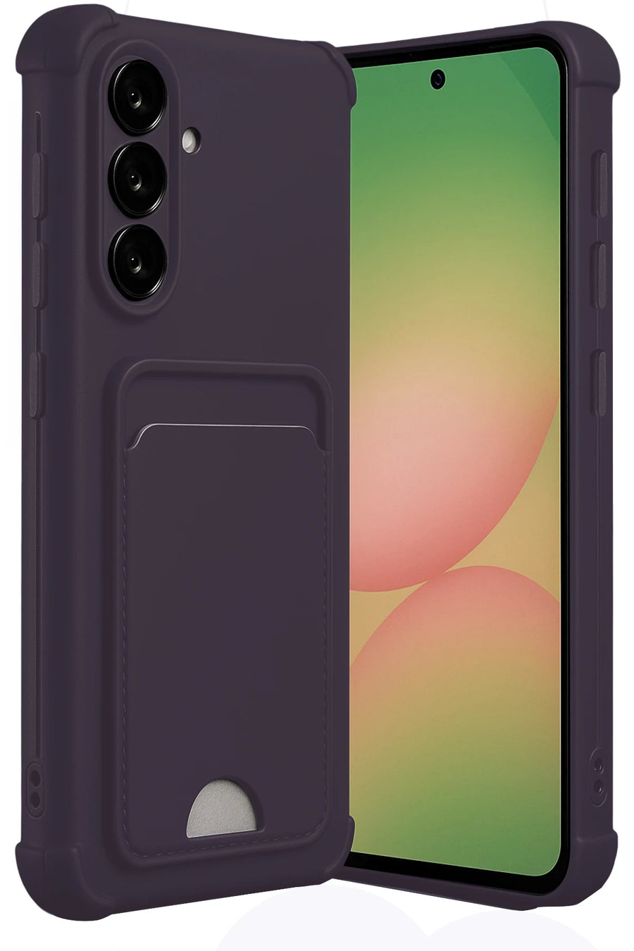 Newface Samsung Galaxy A36 Kılıf Kelvin Kartvizitli Silikon - Derin Mor