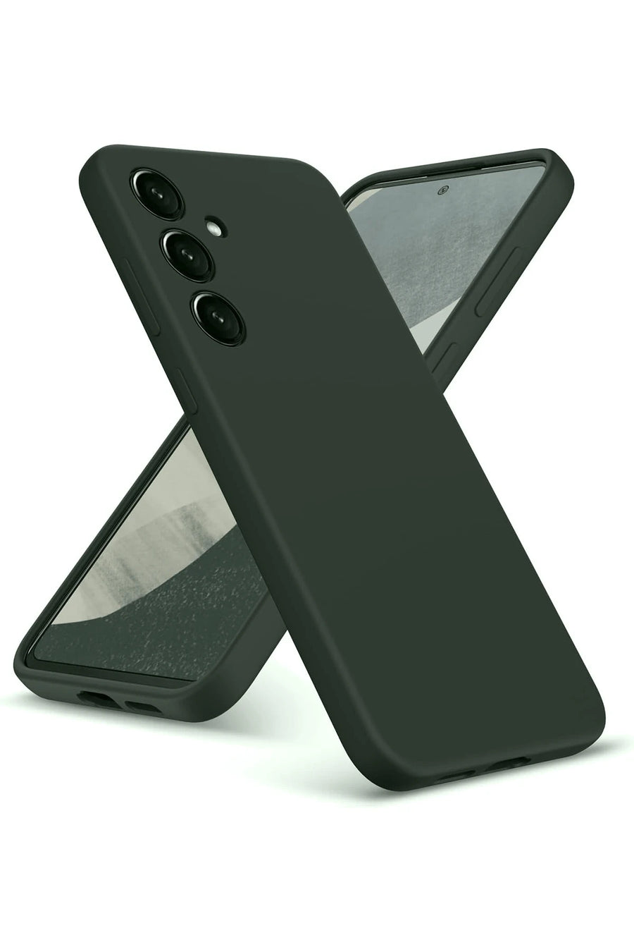 Newface Samsung Galaxy A36 Kılıf Nano içi Kadife Silikon - Koyu Yeşil