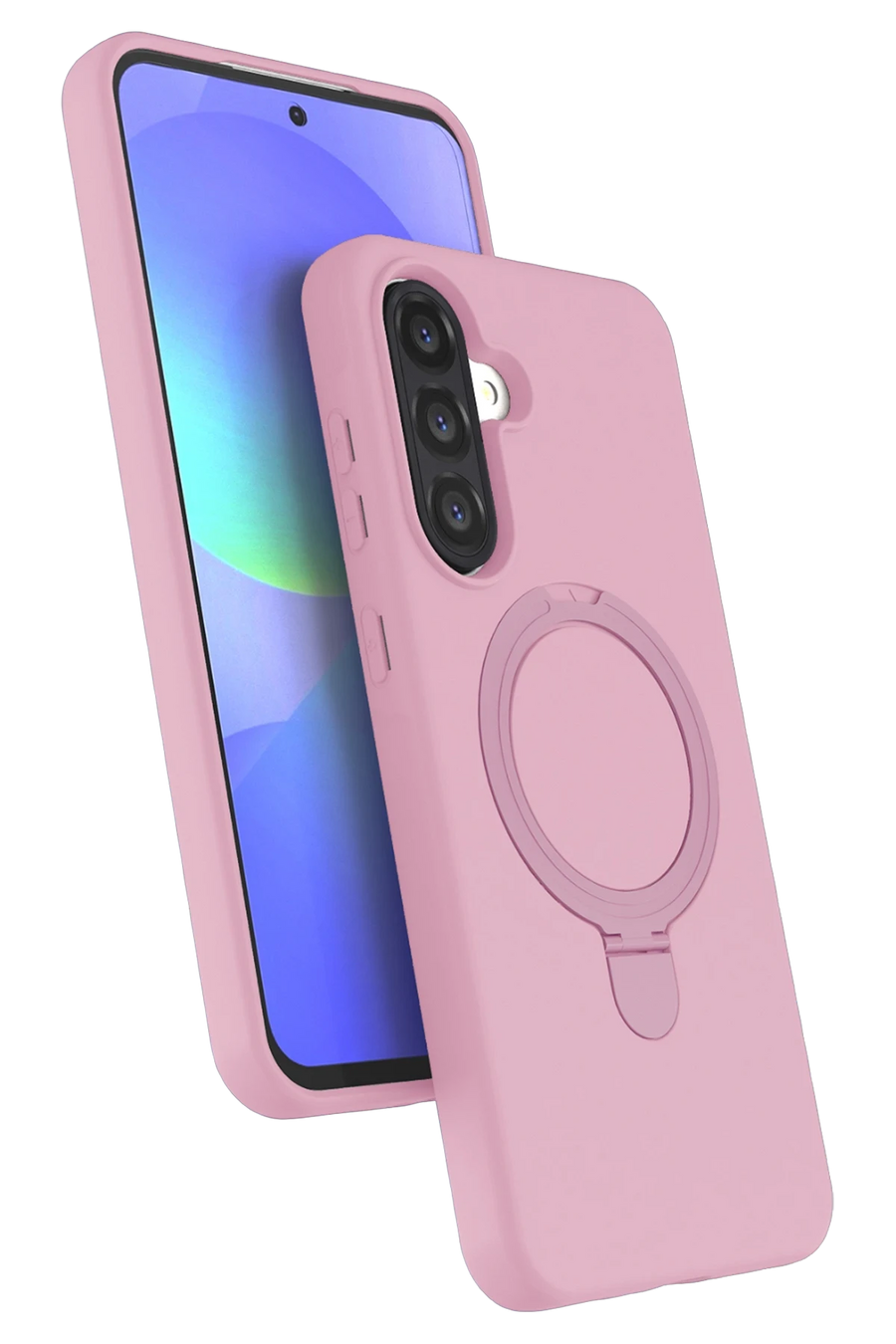 Newface Samsung Galaxy A37 5G Regal Magsafe Standlı Kapak - Açık Pembe